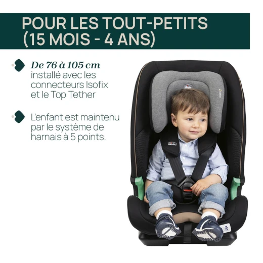 Chicco Seat&Go i-Size Car Seat Glam Grey 76-150cm, 15 Months to 12 Years - Chicco - Image 6