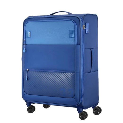American Tourister Majoris Spinner Soft Large Check In Luggage Trolley Bag Blue American Tourister Majoris Spinner Soft Large Check In Luggage Trolley Bag Blue