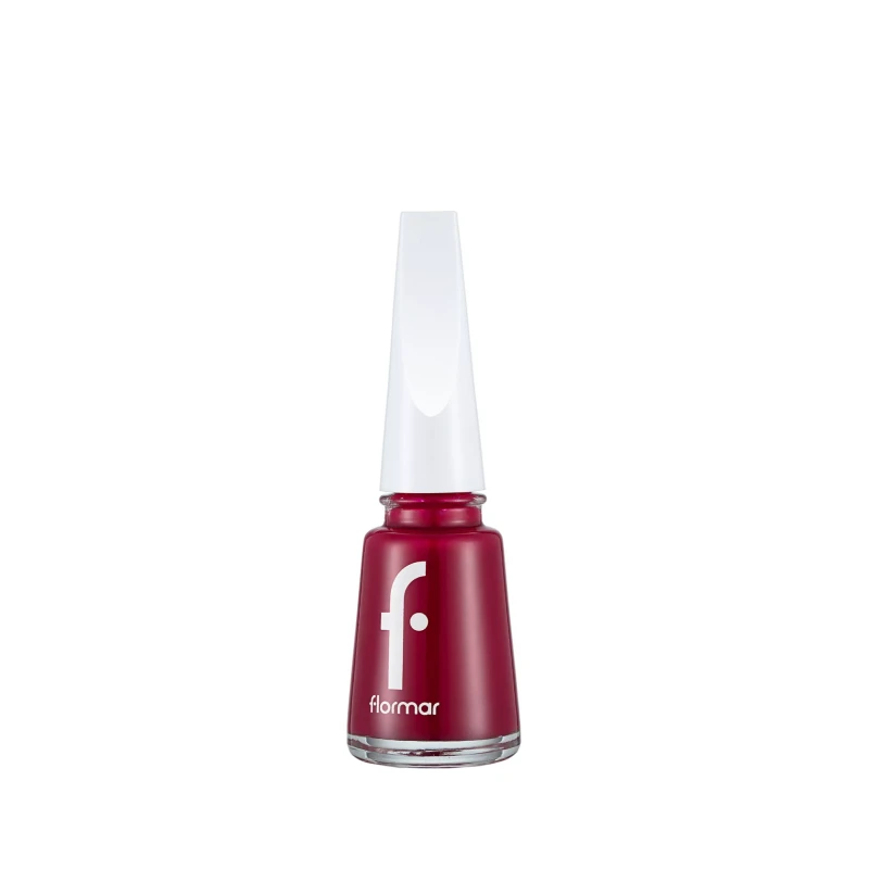 Flormar Nail Enamel High Pigment & Glossy Finish Nail Polish Blackstar Red 11ml Long Lasting Chip Resistant Professional Quality Manicure Formula for Beautiful Nails 1 Application - Flormar