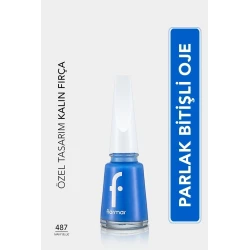 Flormar Nail Enamel 487 Navy Blue: Classic, High Pigmented Nail Polish for a Long Lasting, Chip Resistant Manicure with 11 ml Bottle