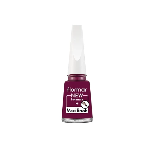 Flormar Nail Enamel 517 Chic Raspberry Purple Polish, High Pigment, Long Lasting
