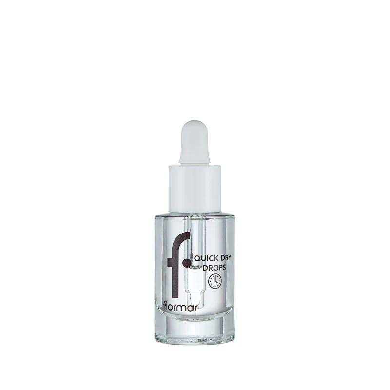 Flormar Quick Dry Drops Nail Polish Dryer 8 ML, Fast Drying, Anti-Smudge Formula - Flormar