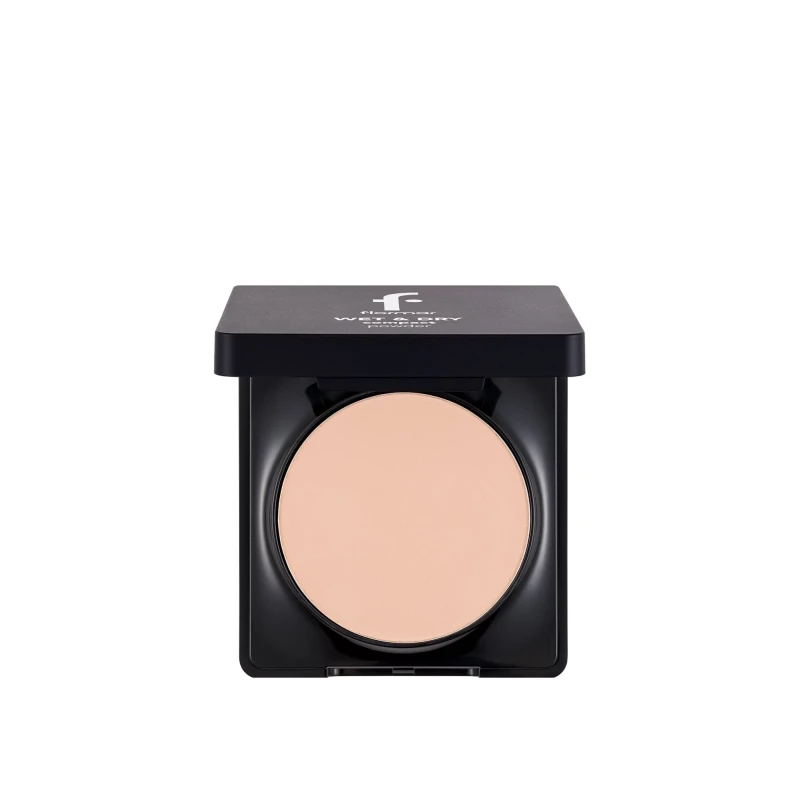 Flormar Wet & Dry Creamy Compact Powder, Matte Finish, 10g, Caramel Rose - Flormar