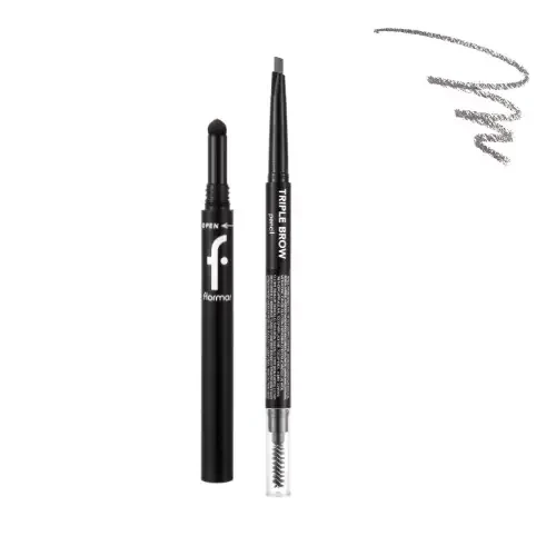 Flormar Triple Brow Pencil EBP-004 Ash, Long-Lasting Eyebrow Definition, Natural Look Flormar Triple Brow Pencil EBP-004 Ash, Long-Lasting Eyebrow Definition, Natural Look