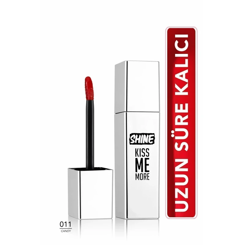 Flormar Shine Kiss Me More LLS 011 Candy Liquid Lipstick, Long Lasting, Metallic Finish - Flormar