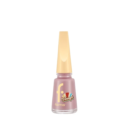 Flormar Vintage Pink Nail Enamel Polish, High Pigment, Glossy Finish, 11 ml