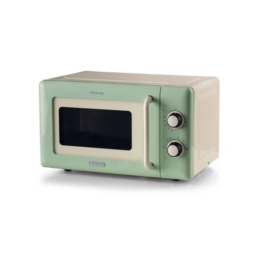 Ariete Vintage Microwave Oven 20L Green Retro Design for Heating, Cooking, and Defrosting Ariete Vintage Microwave Oven 20L Green Retro Design for Heating, Cooking, and Defrosting