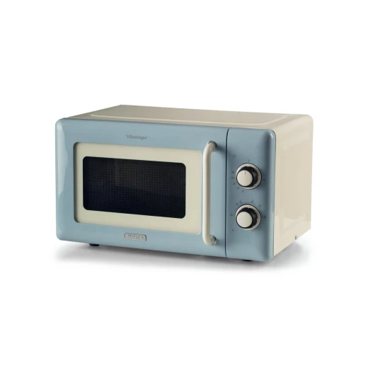 Ariete Vintage Microwave Oven 20L Blue Retro Design 800W for Heating, Cooking, and Defrosting Ariete Vintage Microwave Oven 20L Blue Retro Design 800W for Heating, Cooking, and Defrosting