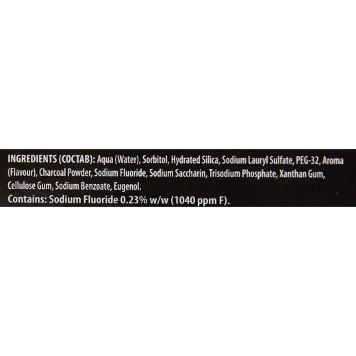 Beauty Formulas Activated Charcoal Fluoride Toothpaste for Adults, Unflavored, 125ml - Beauty Formulas - Image 4