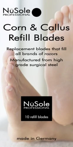 NuSole Professional Corn & Callus Razor with 10 Stainless Steel Blades, Safety Razor for Adults - Image 2
