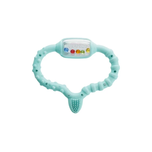 Curaprox Baby Teething Ring Turquoise Soothes Gums and Promotes Oral Development - Image 4