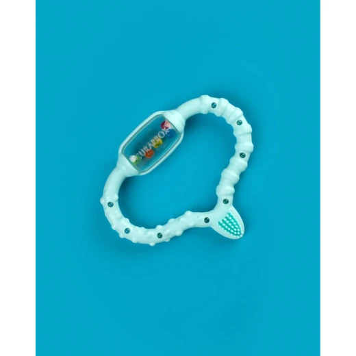 Curaprox Baby Teething Ring Turquoise Soothes Gums and Promotes Oral Development - Image 2