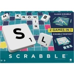 Mattel Games Scrabble Board Game, Family Word Game with Two Ways to Play, includes 50 Goal Cards that Teach Scrabble Basics for 2-4 Players, UK Version, HWD43 - Mattel