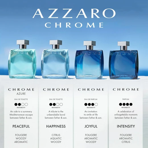 عطر أزارو كروم للرجال 100 مل عطر يدوم طويلاً برائحة عطرية منعشة - أزارو - Image 5