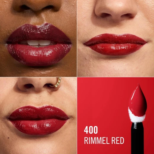 Rimmel Thrill Seeker 400 Rimmel Red Liquid Lipstick Long Lasting & Hydrating Lip Gloss with Hyaluronic Acid - Rimmel London - Image 4