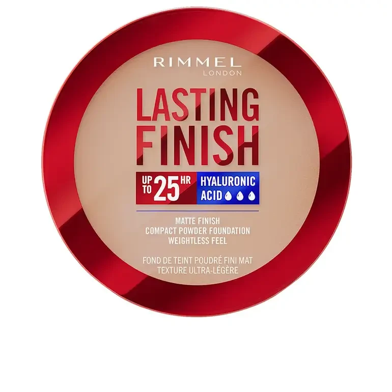 Rimmel London Lasting Finish Compact Powder Foundation 005 Ivory Matte Finish Full Coverage 7g for Oily Skin - Rimmel London