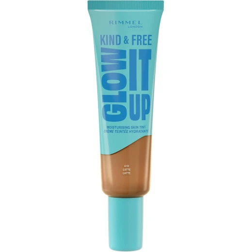 Rimmel Kind + Free Skin Tint Foundation Latte 410 Hydrating Makeup for Sensitive Skin 30ml Natural Dewy Finish Rimmel Kind + Free Skin Tint Foundation Latte 410 Hydrating Makeup for Sensitive Skin 30ml Natural Dewy Finish