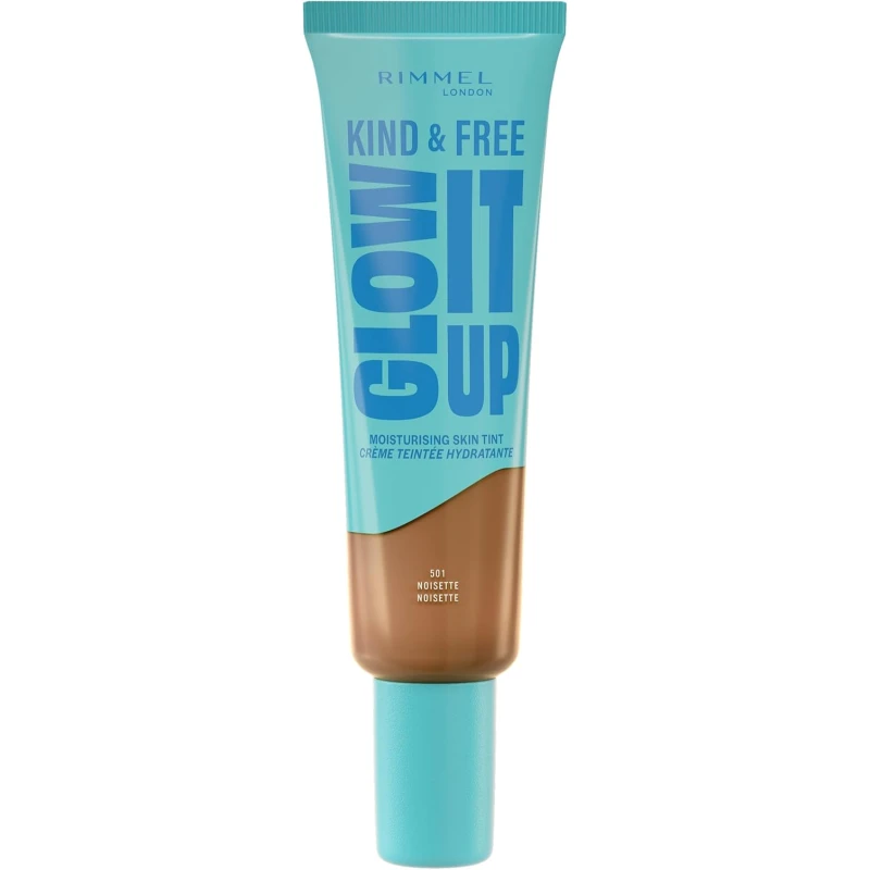 Rimmel London Kind & Free Glow It Up Skin Tint 30ml - Moisturizing & Hydrating for Sensitive Skin 501 - Rimmel London
