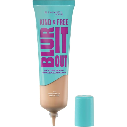 Rimmel London Kind & Free Blur It Out Matte Skin Tint Golden Vanilla 30ml | Lightweight Foundation for Shine Control Rimmel London Kind & Free Blur It Out Matte Skin Tint Golden Vanilla 30ml | Lightweight Foundation for Shine Control