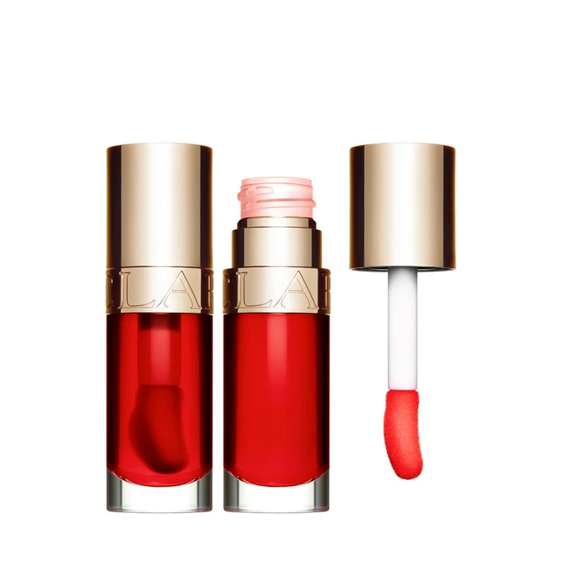 Clarins Lip Comfort Oil Strawberry 7ml Hydrating Lip Balm for Soft Supple Lips Daily Use - Clarins