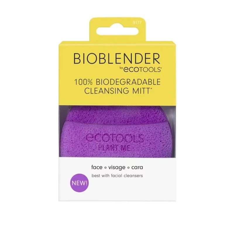 EcoTools Bioblender Makeup Sponge Cleansing Mitt for Effective Residue Removal and Enhanced Hygiene - Ecotools