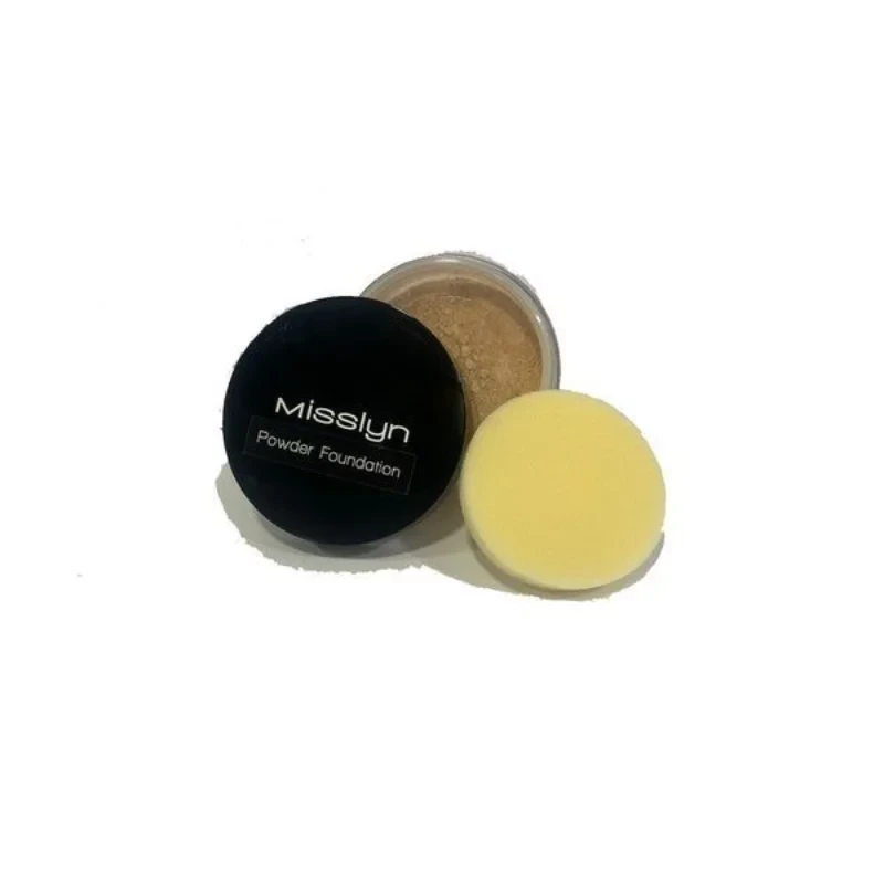 Misslyn Powder Foundation Natural Finish Buildable Coverage Shade 01 for Even Skin Tone and Shine Reduction - Misslyn