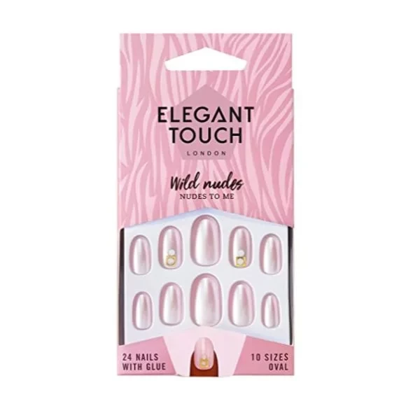 Elegant Touch Wild Nudes Press On Nails Nudes To Me Natural Salon Finish Quick Application - elegant touch