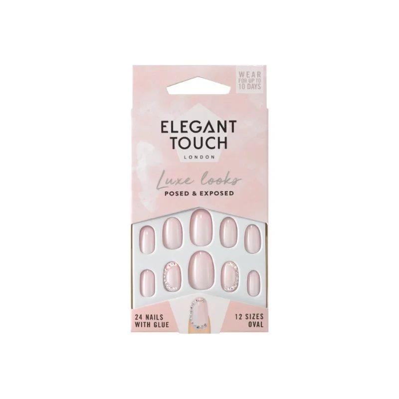 Elegant Touch Posed & Exposed Acrylic Style False Nails for a Polished Manicure at Home - elegant touch