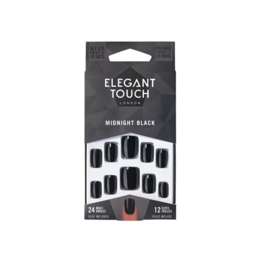 Elegant Touch Classic Nail Polish Midnight Black Deep Bold Color Smooth Easy Application Long Lasting Finish Elegant Touch Classic Nail Polish Midnight Black Deep Bold Color Smooth Easy Application Long Lasting Finish