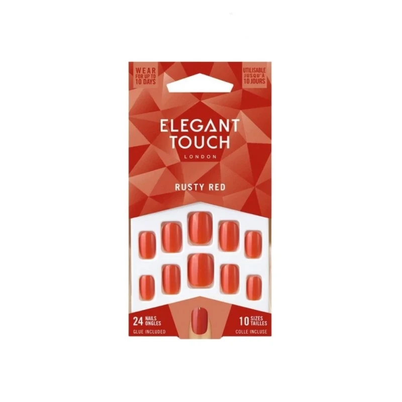 Elegant Touch Classic Nail Polish Rusty Ruby Rich Glossy Color Buildable Coverage Long-Lasting Finish - elegant touch