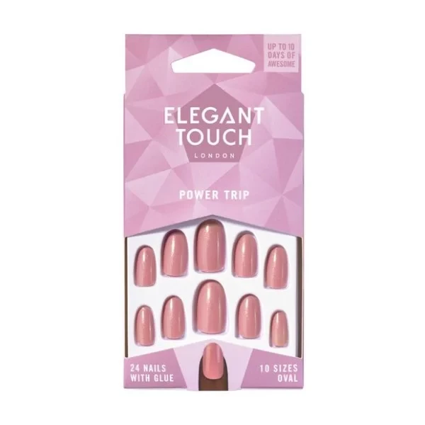 Elegant Touch Shimmer Nail Polish Power Trip Radiant Light Catching Finish Buildable Coverage Long Lasting - elegant touch