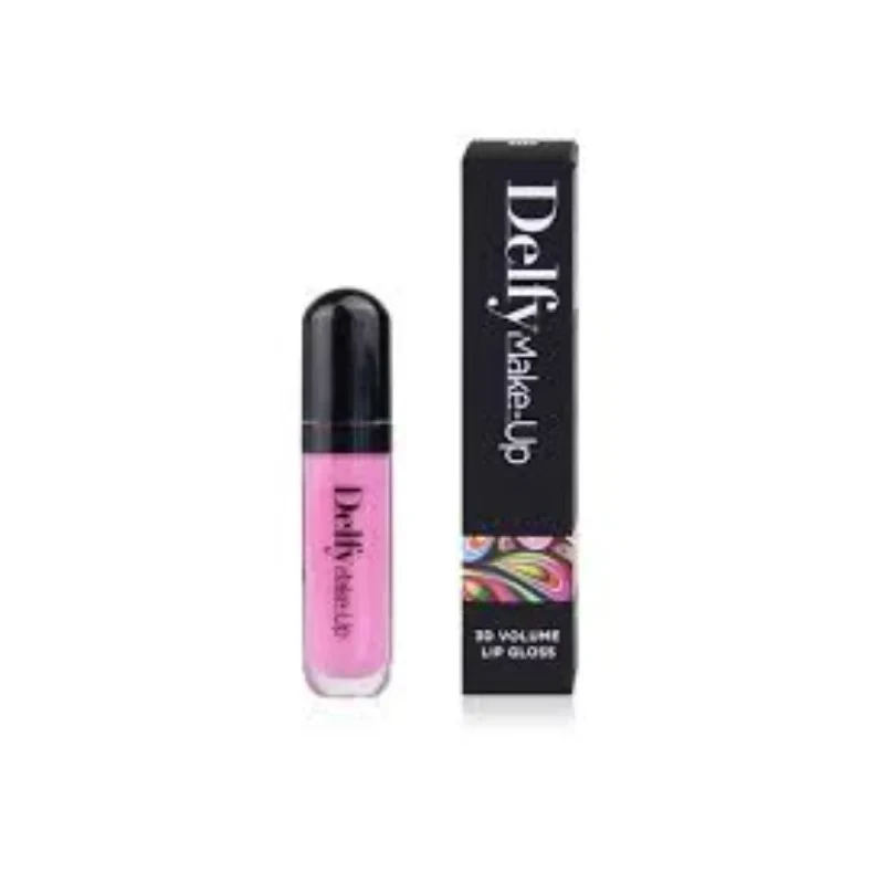 Delfy 3D Volume Lip Gloss in Flattering Lotus Shade for Plumped, High-Shine Lips - Delfy