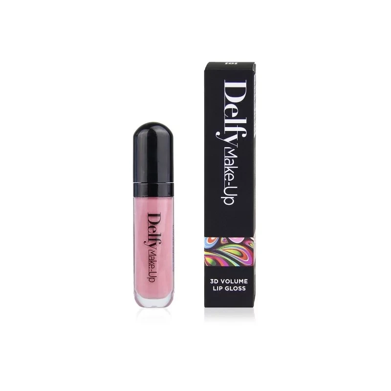 Delfy 3D Volume Lip Gloss Sahara Rose High Shine Finish for Fuller Looking Lips - Delfy
