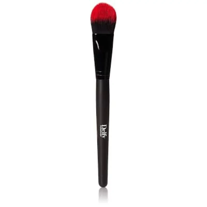 Delfy Makeup Brush No. 7 for Seamless Foundation Application and Expert Blending of Liquid Cream or Powder Products for a Professional Even Finish with Enhanced Control - Delfy