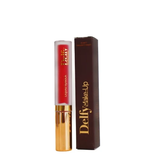Delfy Lipfix Long Lasting Liquid Lipstick Aurora Red Gold Intense Color Buildable Coverage Delfy Lipfix Long Lasting Liquid Lipstick Aurora Red Gold Intense Color Buildable Coverage