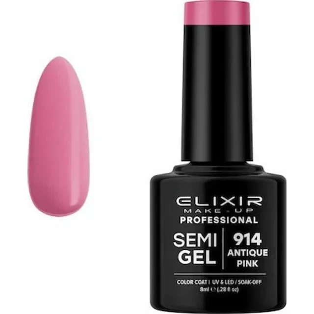 Elixir Gel Nail Polish 8ml in Shade 914 Delivering Rich Color Payoff and a Glossy Gel Like Finish for Long Lasting Home or Professional Manicures - Elixir