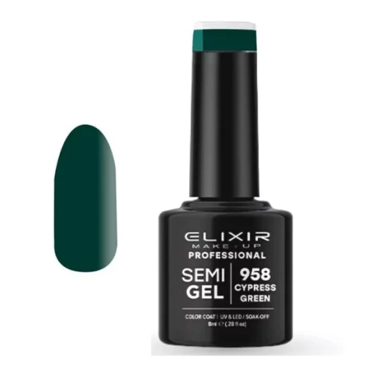 Elixir Gel Nail Polish 8ml Shade 958 for Professional Salon Like Glossy Finish with Long Lasting Wear and Even Coverage When Cured Under UV LED Lamp Elixir Gel Nail Polish 8ml Shade 958 for Professional Salon Like Glossy Finish with Long Lasting Wear and Even Coverage When Cured Under UV LED Lamp