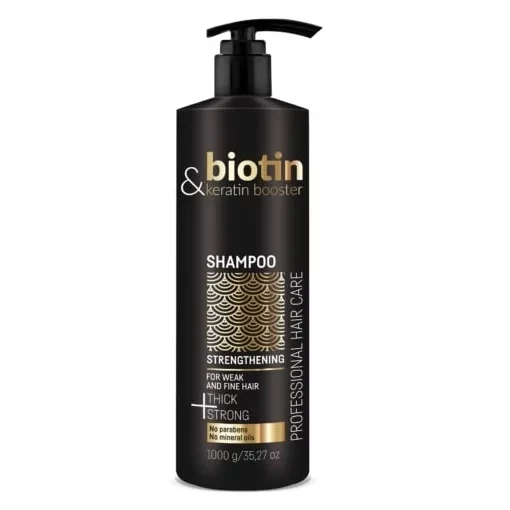 Chantal Rice and Biotin Shampoo 1000g for Stronger Fuller Shinier Hair Gentle Cleansing Improves Softness and Manageability - Chantal
