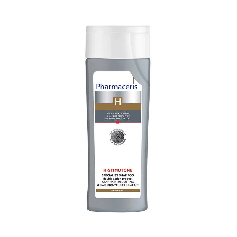 Pharmaceris H Shampoo Grey Hair Preventing and Hair Growth Stimulating for Fuller Healthier Hair - Pharmaceries