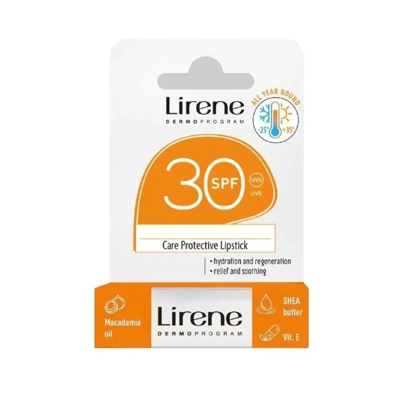 ليرين عناية مرطبة ومغذية للشفاه بعامل حماية 30، 4.6 جرام للحماية اليومية والترطيب - LIRENE