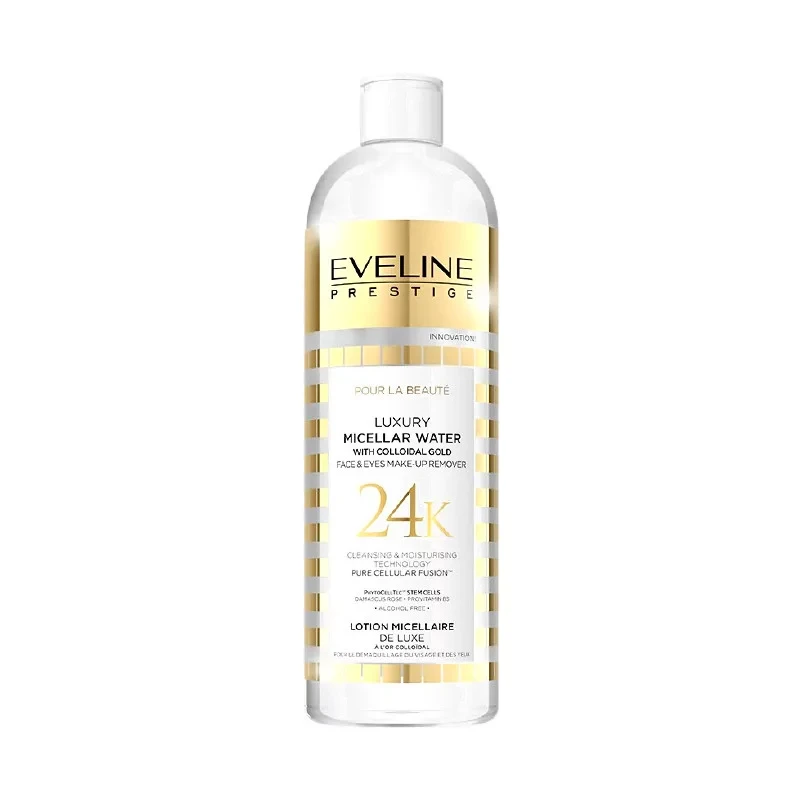 Luxury Micellar Water Makeup Remover For Face and Eyes Gentle Cleansing 500ml - Eveline