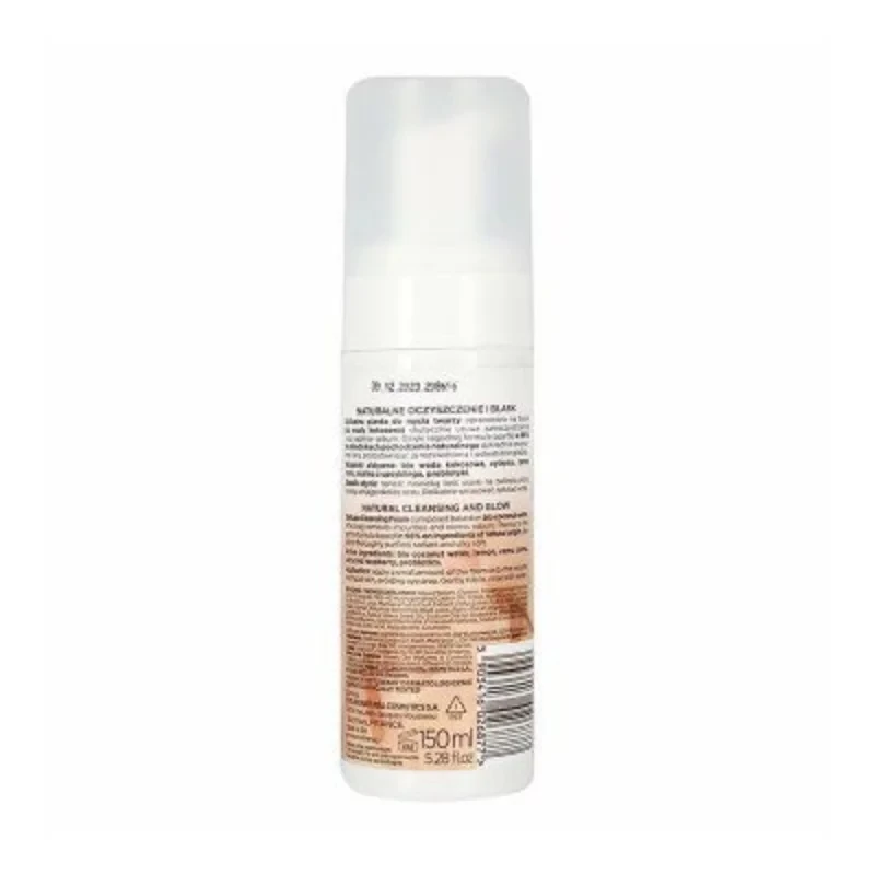 Eveline Rich Coconut Delicate Cleansing Foam 150ml Gentle Face Wash for All Skin Types Removes Impurities and Makeup - Eveline