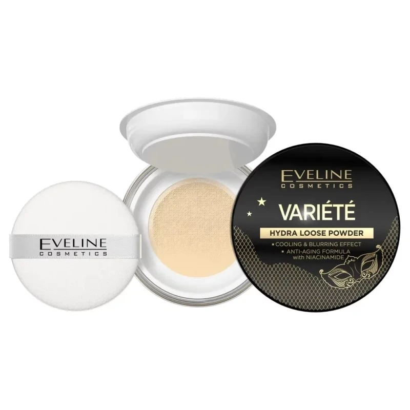 Eveline Variete Hydra Loose Powder Cooling Blurring Effect for Makeup Setting and Shine Control - Eveline