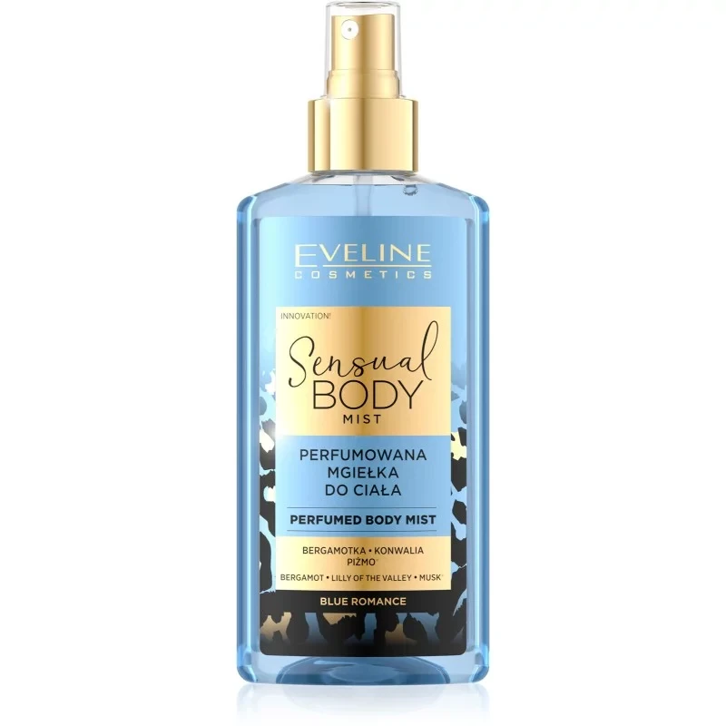 Eveline Sensual Perfumed Body Mist Blue Romance 150 ml Refreshing Fragrance for Daily Wear - Eveline