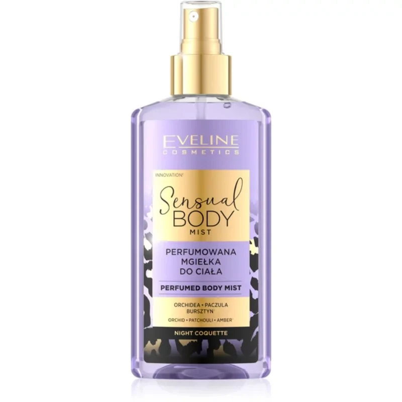 Eveline Sensual Perfumed Body Mist Night Coquette 150 Ml for Instant Freshness and Feminine Scent - Eveline