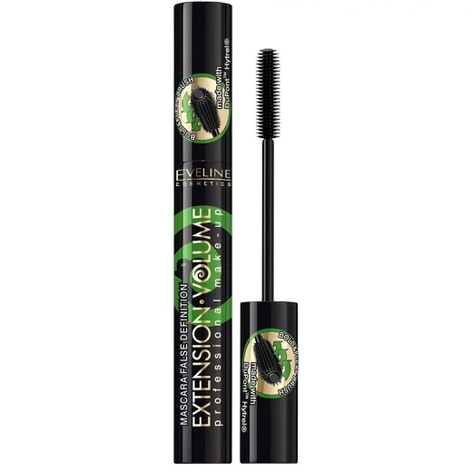 Eveline Extension Mascara for Extreme Volume, Incredible Length, and Dramatic Curl, Enhancing Eyes for an Open Look, Suitable for Everyday Wear, Black Formula Eveline Extension Mascara for Extreme Volume, Incredible Length, and Dramatic Curl, Enhancing Eyes for an Open Look, Suitable for Everyday Wear, Black Formula