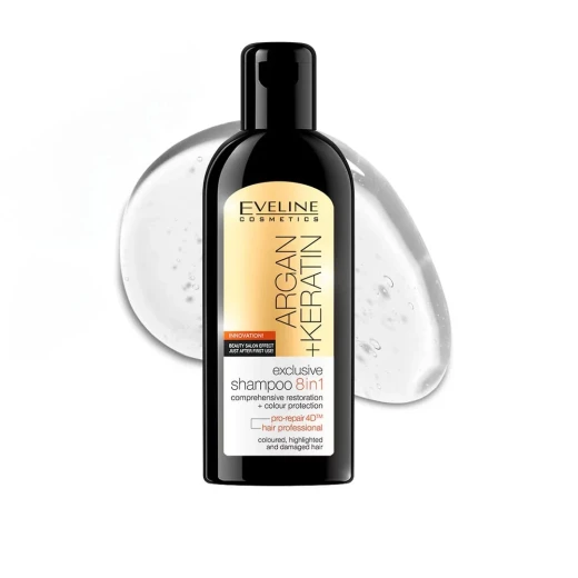 Eveline Argan and Keratin Exclusive 8-in-1 Shampoo for Smoother Frizz-Free Hair 150 ml Eveline Argan and Keratin Exclusive 8-in-1 Shampoo for Smoother Frizz-Free Hair 150 ml