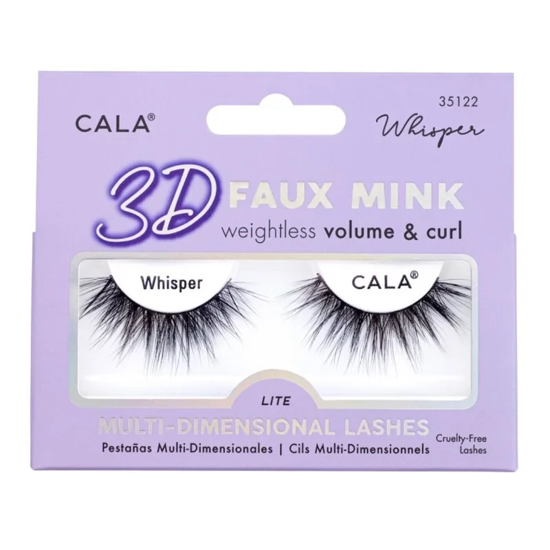 Cala 3D Faux Mink False Lashes Style 122 for Enhanced Volume and Natural Look - Cala