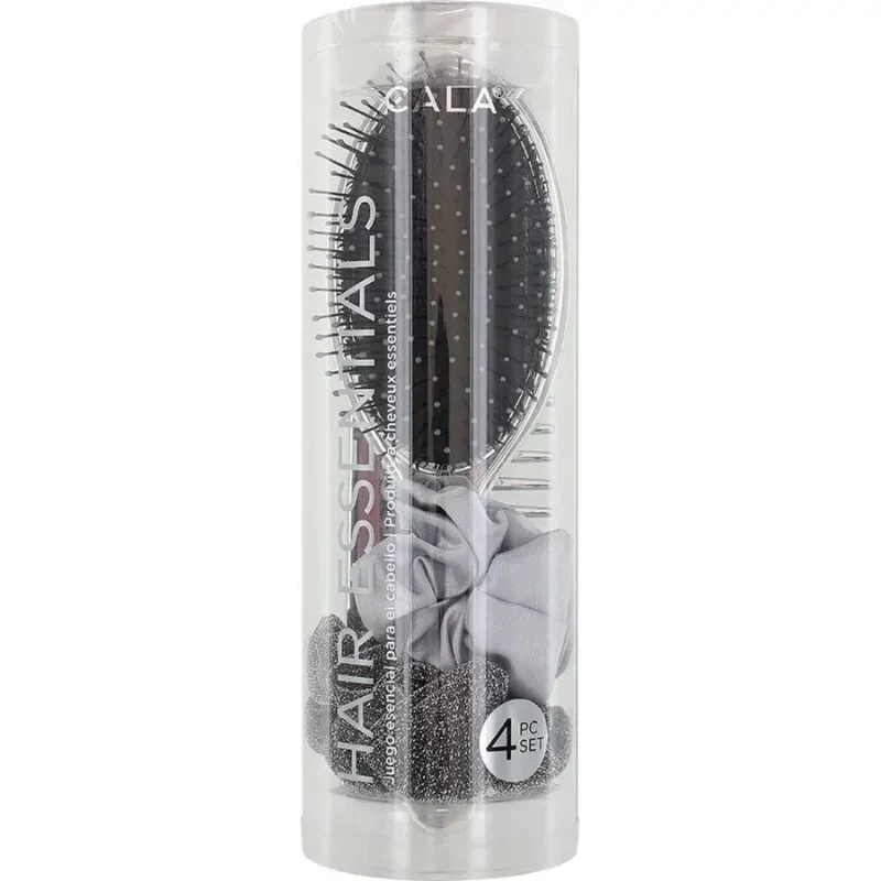 Cala Hair Essentials 4 Piece Styling and Detangling Comb Set Silver for All Hair Types - Cala