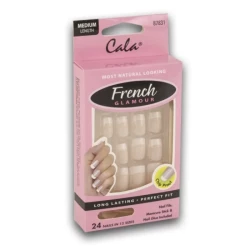 Cala French Nail Tips 255 Classic Ready-to-Wear for Quick At-Home Manicures Set